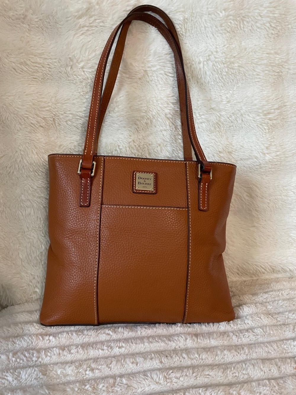 Dooney & Bourke Tan Pebble Leather Tote
